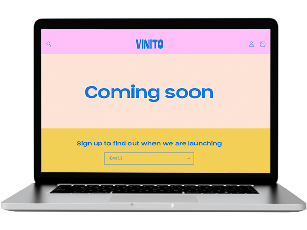The homepage of Vinito's site